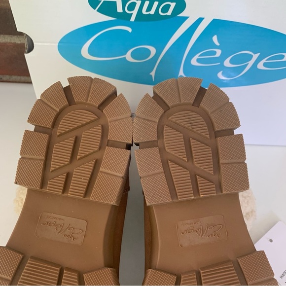 Aqua College Womens Perla Tan Suede Winter Zipper Ankle Boots US 7.5 M - Picture 7 of 9